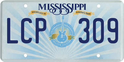 MS license plate LCP309