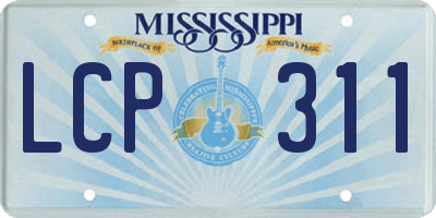 MS license plate LCP311