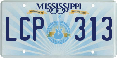 MS license plate LCP313