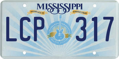 MS license plate LCP317