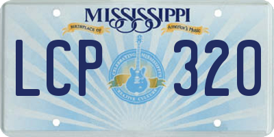 MS license plate LCP320