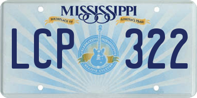 MS license plate LCP322