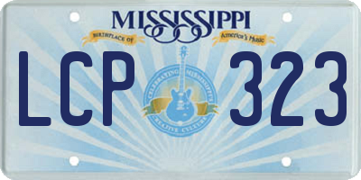 MS license plate LCP323