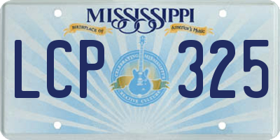 MS license plate LCP325