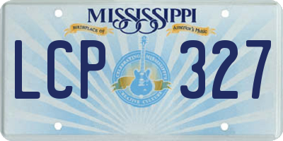 MS license plate LCP327