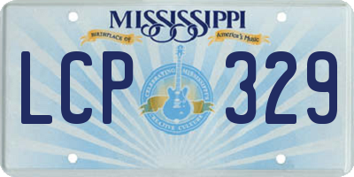 MS license plate LCP329