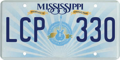 MS license plate LCP330
