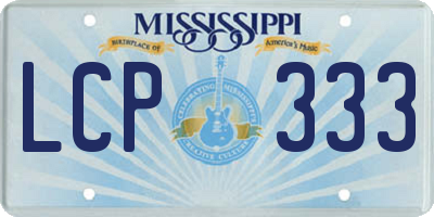 MS license plate LCP333