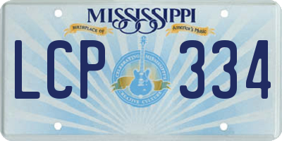 MS license plate LCP334