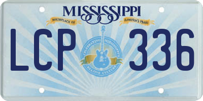 MS license plate LCP336
