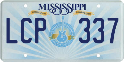 MS license plate LCP337