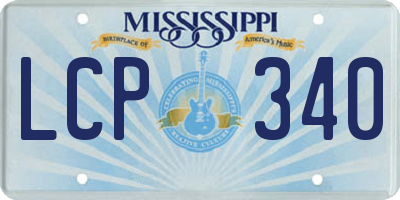 MS license plate LCP340