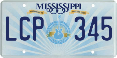 MS license plate LCP345