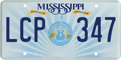 MS license plate LCP347
