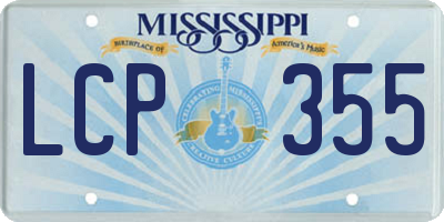 MS license plate LCP355