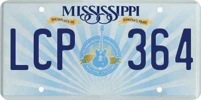 MS license plate LCP364