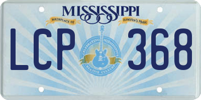 MS license plate LCP368