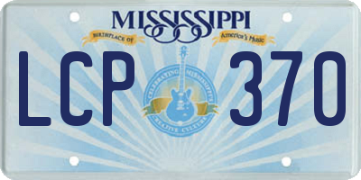 MS license plate LCP370