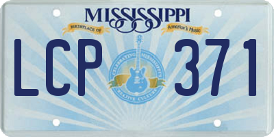 MS license plate LCP371