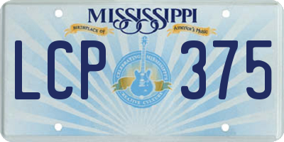MS license plate LCP375