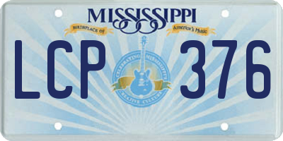 MS license plate LCP376
