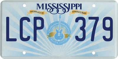 MS license plate LCP379
