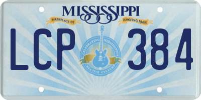 MS license plate LCP384