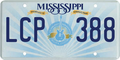 MS license plate LCP388