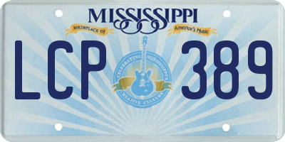 MS license plate LCP389