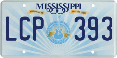 MS license plate LCP393