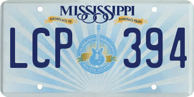 MS license plate LCP394