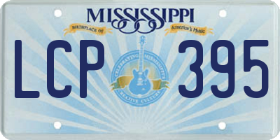 MS license plate LCP395