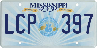 MS license plate LCP397