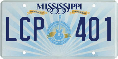 MS license plate LCP401