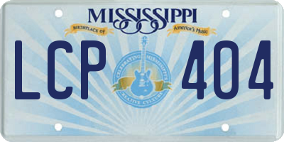 MS license plate LCP404