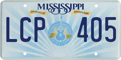 MS license plate LCP405