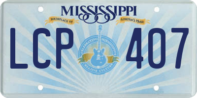 MS license plate LCP407