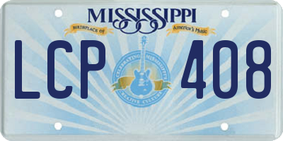 MS license plate LCP408