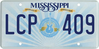 MS license plate LCP409