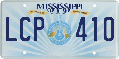 MS license plate LCP410