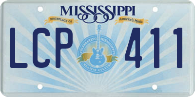 MS license plate LCP411