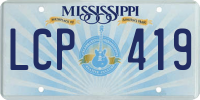 MS license plate LCP419