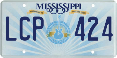 MS license plate LCP424