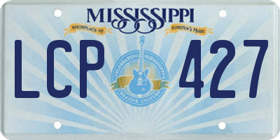 MS license plate LCP427