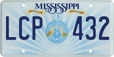 MS license plate LCP432