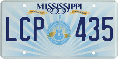 MS license plate LCP435