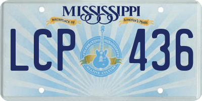 MS license plate LCP436