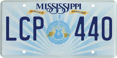 MS license plate LCP440