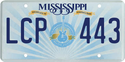 MS license plate LCP443