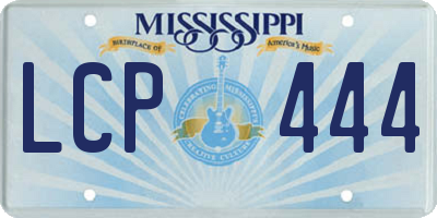 MS license plate LCP444